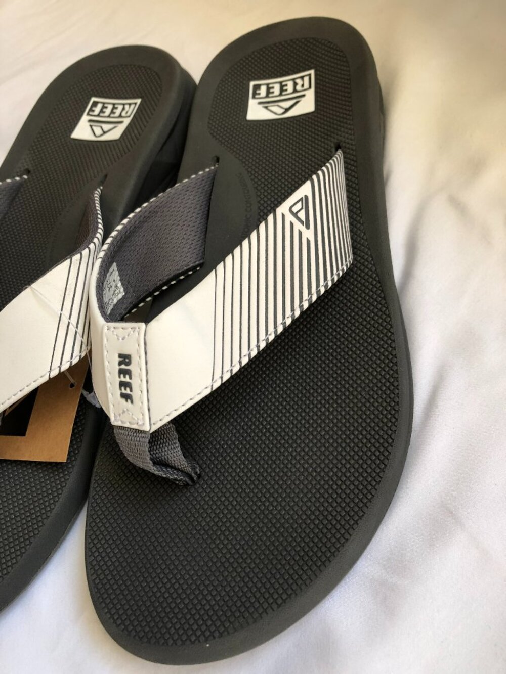 Reef Phantom II Flip Flop Sandal Grey White Straps Size 9 - Picture 9 of 9